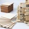 50 Pieces Unfinished Wood Pieces 4x4 Inch Square Blank Wooden,Wooden Cutouts for Crafts,Squares Cutout Tiles Unfinished Wood Cup Coasters Natural Slices Wooden Square Cutouts for Ornaments HomeDecoration